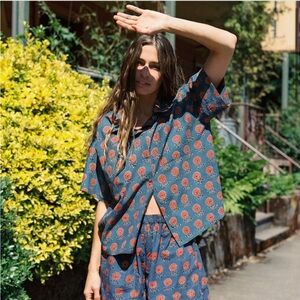 ISO Christy Dawn Indigo Sunflower Skylar Top - S,XS,M